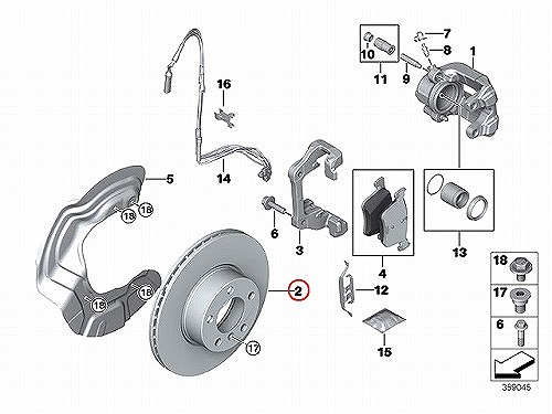 ブレーキローター(ディスクローター) フロント METELLI製 BMW [230986C]