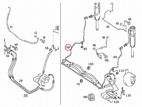 純正 ABCホース(ハイプレッシャーホース) メルセデスベンツ [2309976682A]