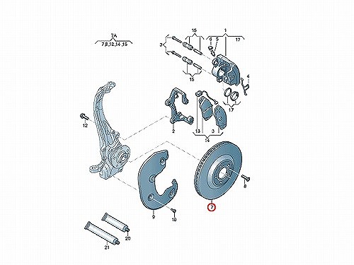 ブレーキローター(ディスクローター) フロント METELLI製 AUDI(アウディ) [231031C]