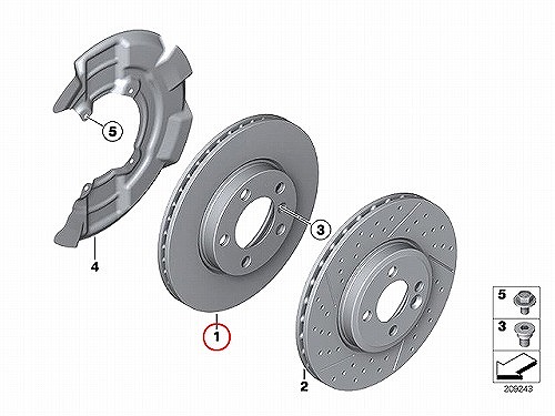 ブレーキローター(ディスクローター) フロント METELLI製 MINI(ミニ) [231042C]