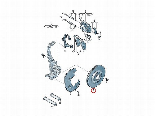 ブレーキローター(ディスクローター) フロント METELLI製 AUDI(アウディ) [231247C]