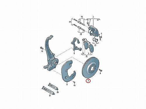 ブレーキローター(ディスクローター) フロント METELLI製 AUDI(アウディ) [231250C]
