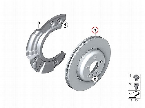 ブレーキローター(ディスクローター) フロント METELLI製 BMW [231253C]