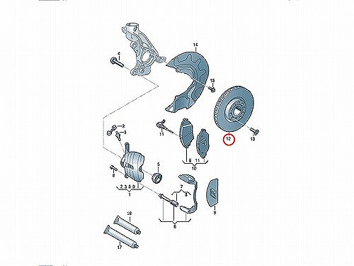 ブレーキローター(ディスクローター) フロント METELLI製 VW(フォルクスワーゲン) [231258C]