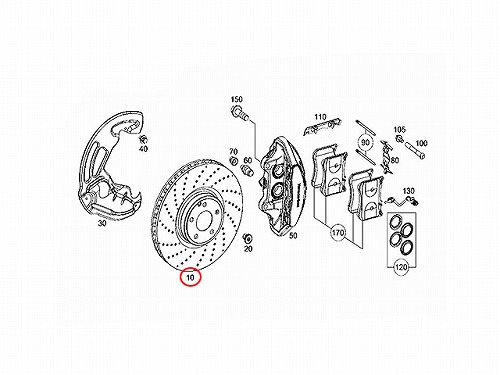 ブレーキローター(ディスクローター) フロント メルセデスベンツ [2314211812]
