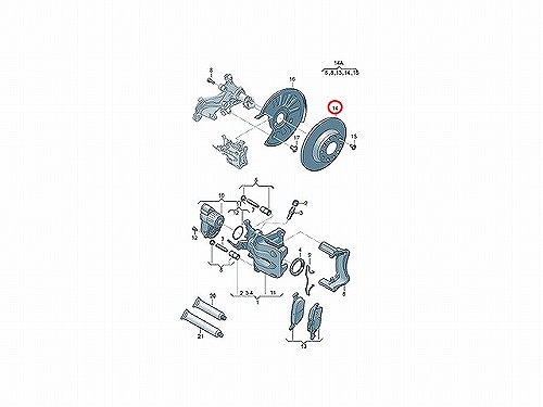 ブレーキローター(ディスクローター) リア METELLI製 VW(フォルクスワーゲン) [231519C]