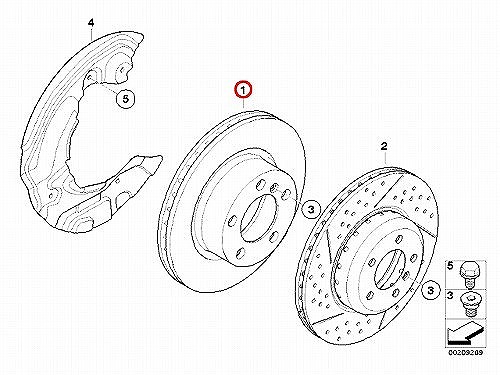 ブレーキローター(ディスクローター) フロント METELLI製 BMW [231772C]