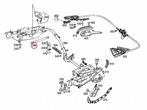 純正 トランクダンパー(トランクショックアブソーバ) 左右共通 メルセデスベンツ [2319800264]