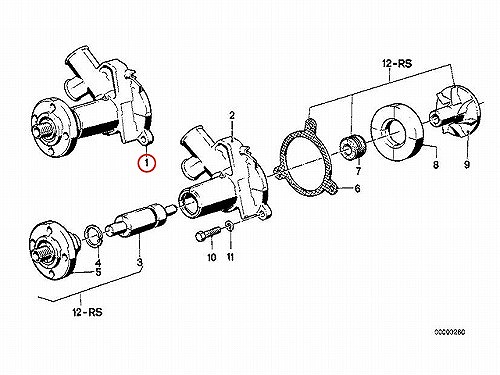 ウォーターポンプ METELLI製 BMW [240369]