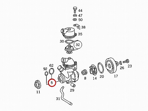 ウォーターポンプ METELLI製 メルセデスベンツ [240449]