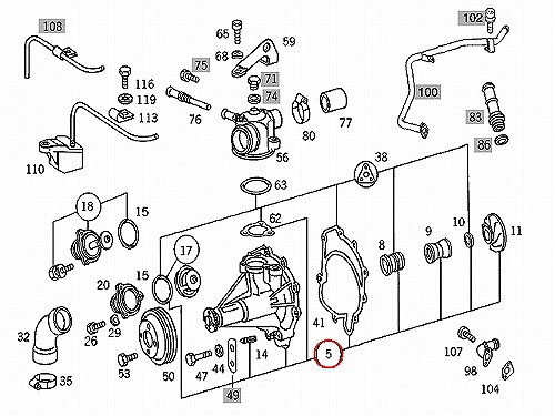 ウォーターポンプ METELLI製 メルセデスベンツ [240578]