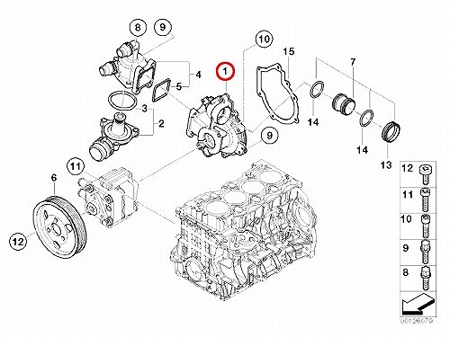 ウォーターポンプ METELLI製 BMW [240893]