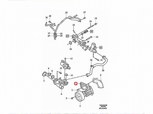 ウォーターポンプ METELLI製 VOLVO(ボルボ) [240990]
