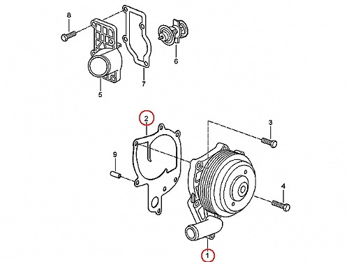 ウォーターポンプ METELLI製 Porsche(ポルシェ) [241152]