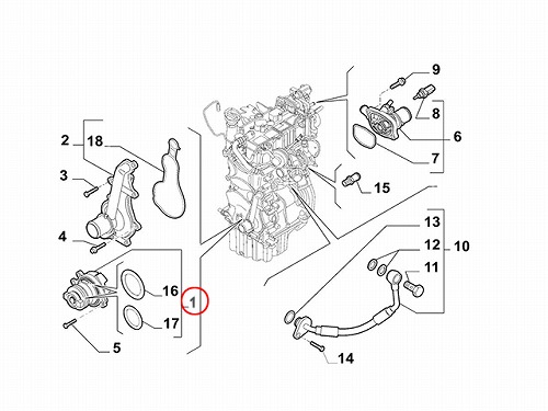 ウォーターポンプ METELLI製 CHRYSLER(クライスラー) [241155]