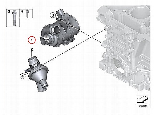 ウォーターポンプ METELLI製 BMW [241400]
