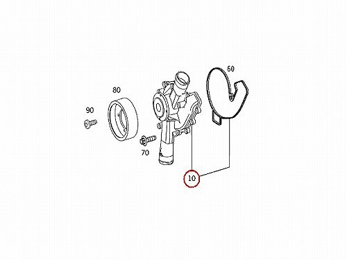 ウォーターポンプ METELLI製 メルセデスベンツ [241455]