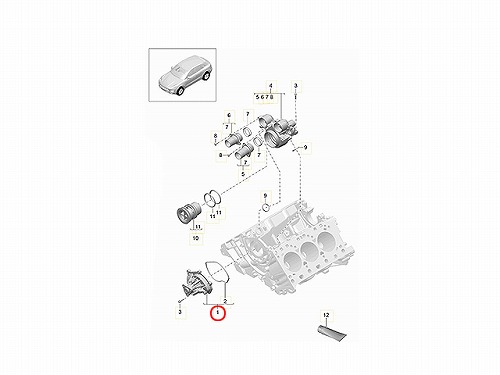 ウォーターポンプ METELLI製 Porsche(ポルシェ) [241471]