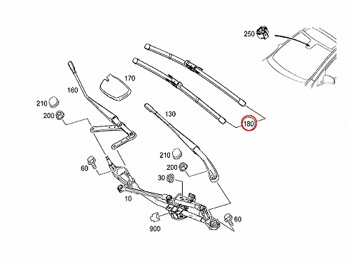 ワイパーブレード 左右セット フロント用 メルセデスベンツ [2468201345]