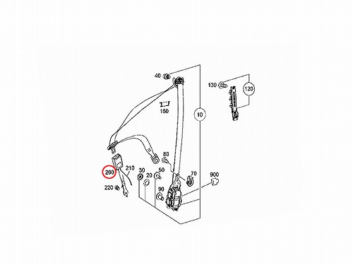 純正 シートベルトバックル 左右共通 メルセデスベンツ　 [24686001699051]