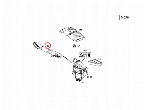エアインテークホース(エアインテークダクト) メルセデスベンツ [2700900382]