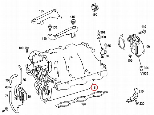 インテークマニホールド ASSY メルセデスベンツ [2721402401]