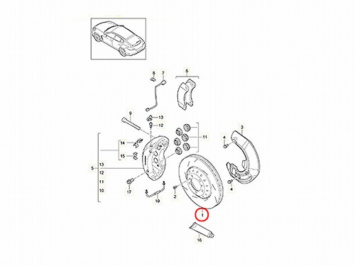 ブレーキローター(ディスクローター) フロント Porsche(ポルシェ) [298615301C]