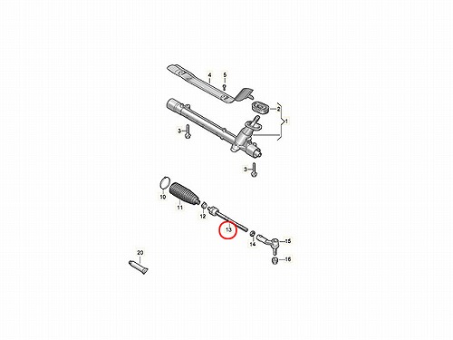 インナータイロッド(ラックエンド) 左右共通 AUDI(アウディ) [2Q0423810D]