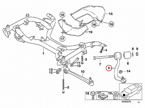 ストラットアーム(テンションロッド) フロント 左側 BMW [31121141721]