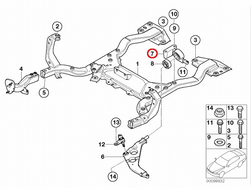 ロアアーム ブラケットブッシュ ASSY フロント 左側 MINI(ミニ) [31126757561]
