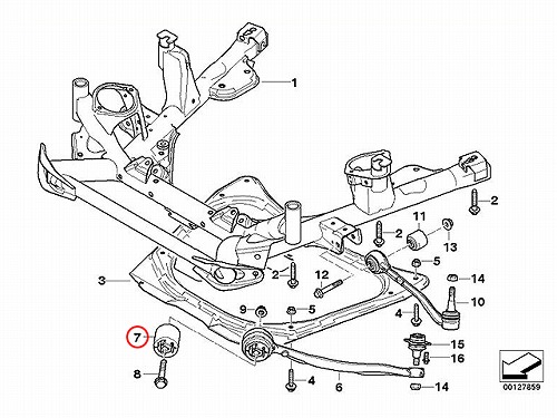 ストラットアームブッシュ(テンションロッドブッシュ) フロント 左右共通 BMW [31126769715]