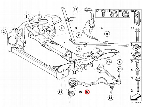 ストラットアーム(テンションロッド) フロント左側 BMW [31126769797]