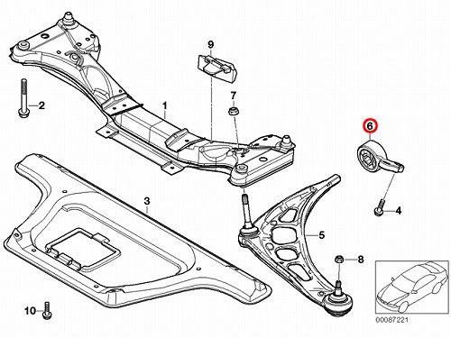 ロアアームブッシュ(コントロールアームブッシュ) フロント BMW [31126783376]