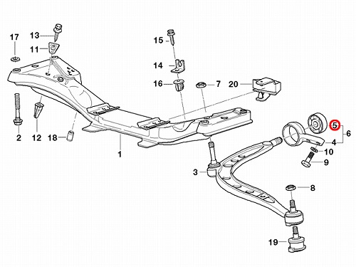 ロアアームブッシュ(コントロールアームブッシュ) フロント BMW [31129059288]