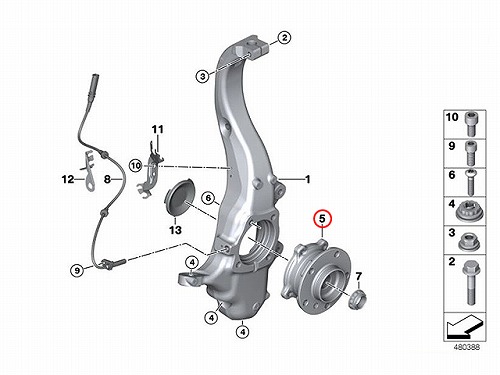 ホイール ハブベアリング フロント 左右共通 BMW [31206795959]