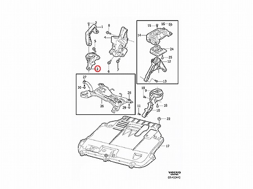 エンジンマウントブッシュ 右側 VOLVO(ボルボ) [31262676]