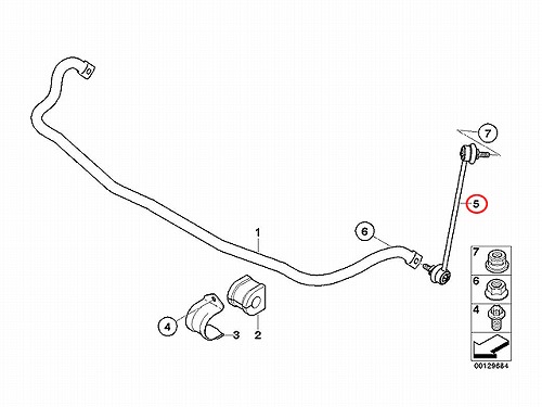 スタビリンクロッド フロント 右側 BMW [31303414300]