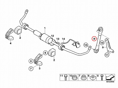 スタビリンクロッド フロント 右側 BMW [31306781542]