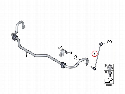 スタビリンクロッド フロント 左側 BMW [31306787163]