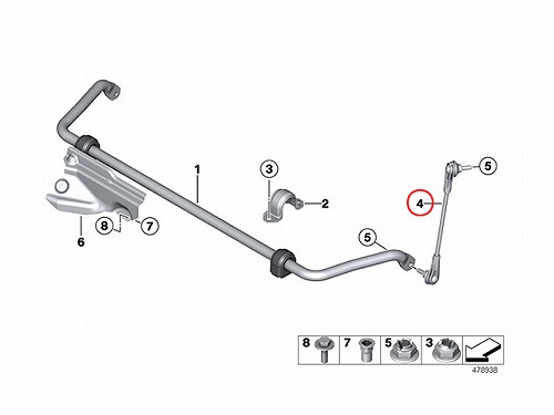 スタビリンクロッド フロント 右側 BMW [31306792212]