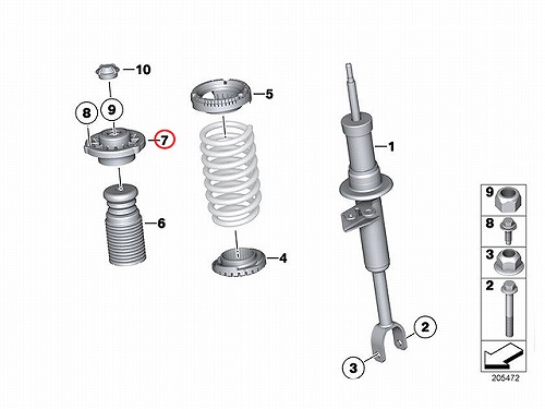 アッパーマウント フロント 左右共通 BMW [31306795082]