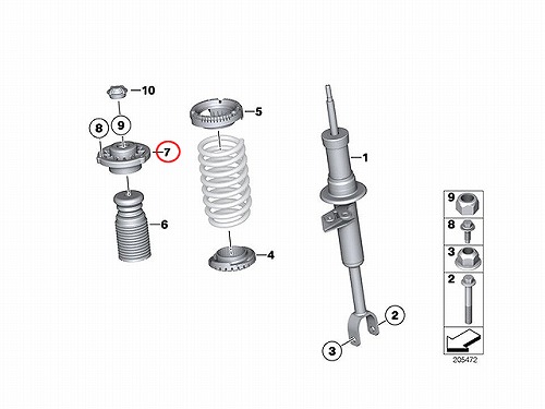 アッパーマウント フロント 左右共通 BMW [31306863295]
