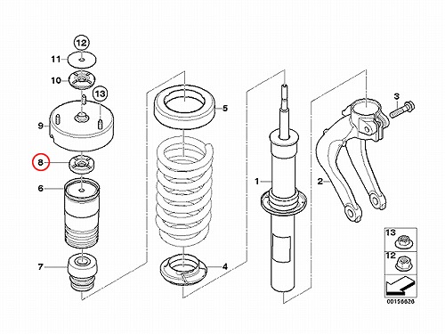 マウントサポート ロア フロント 左右共通 BMW [31336776389]