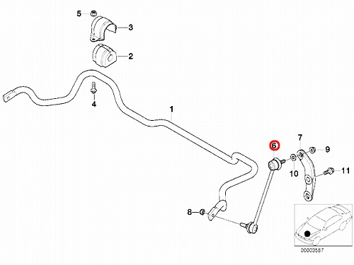 スタビリンクロッド フロント 左側 BMW [31351095661]