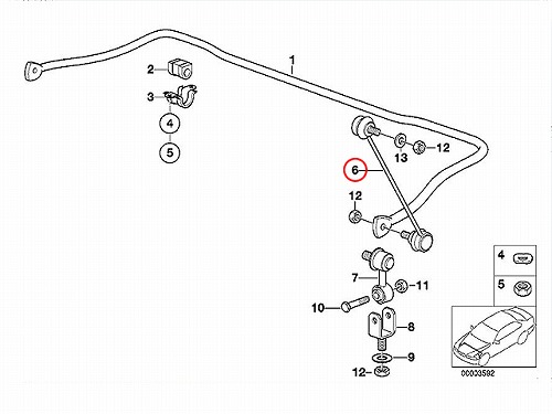 スタビリンクロッド フロント 左右共通 BMW [31352227203]