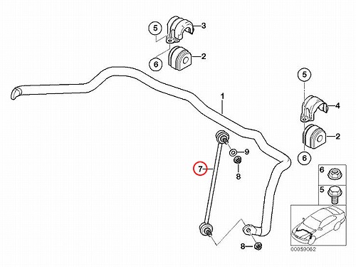 スタビリンクロッド フロント 左側 BMW [31356750703]