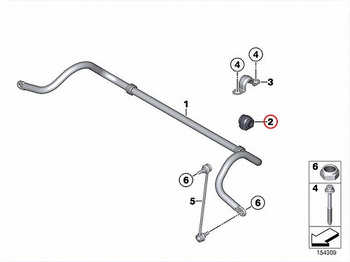 スタビライザーブッシュ フロント 左右共通 MINI(ミニ) [31356757146]