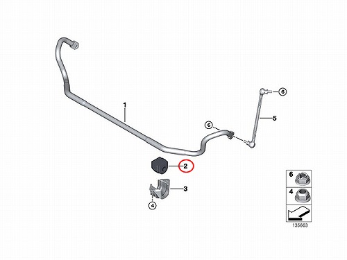 スタビライザーブッシュ フロント 左右共通 BMW [31356765574]