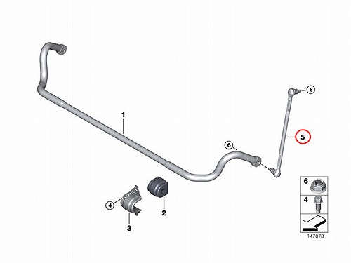 スタビリンクロッド フロント 左側 BMW [31356768771]