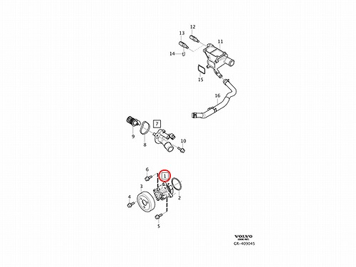 ウォーターポンプ VOLVO(ボルボ) [31370908]